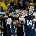 The Penn State basketball team huddles together during the game against Michigan on Sunday, Feb. 17. Daniel Brenner I AnnArbor.com